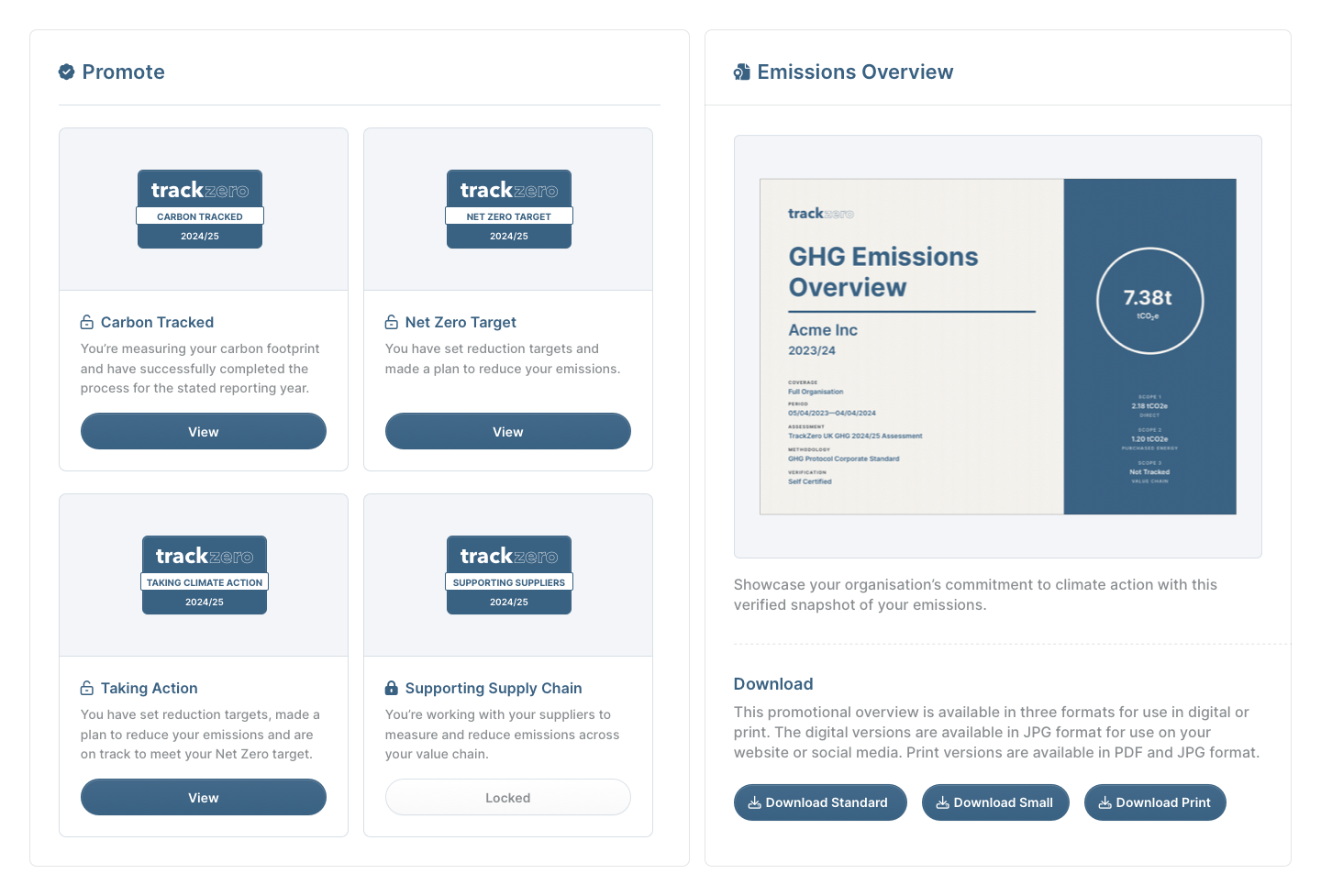 TrackZero Platform Promotion Tools