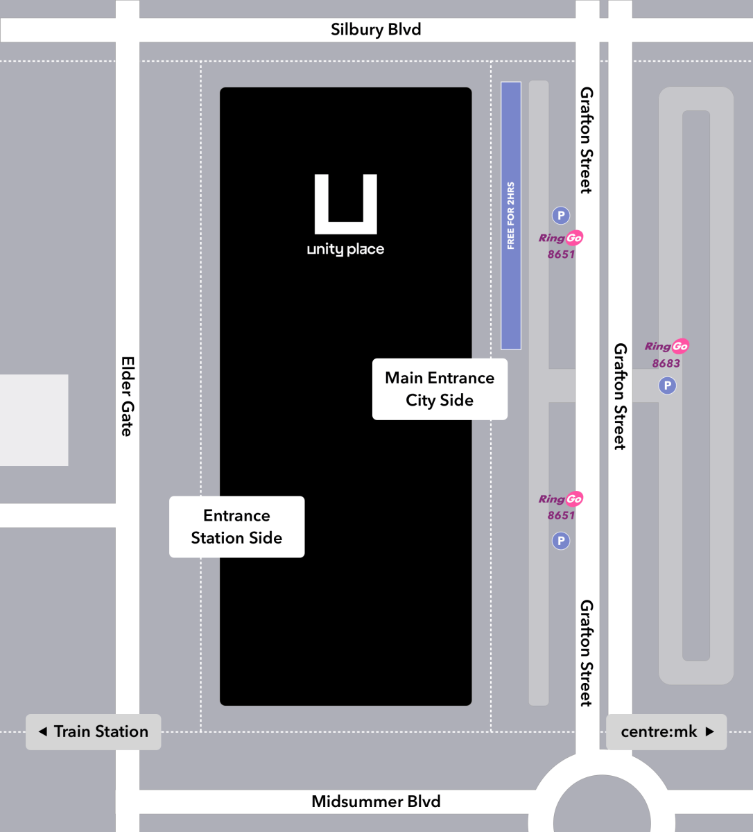 Unity Place Map showing TrackZero office location
